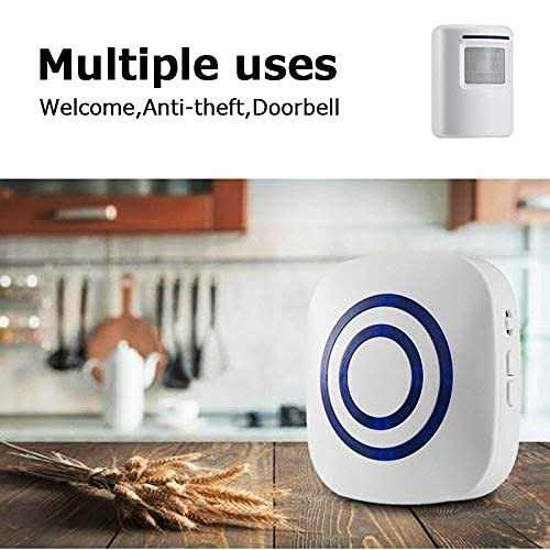 Seanme Wireless Driveway Motion Sensor Alarm With 4 Sensors, 1 Receiver And 38 Chime Tunes