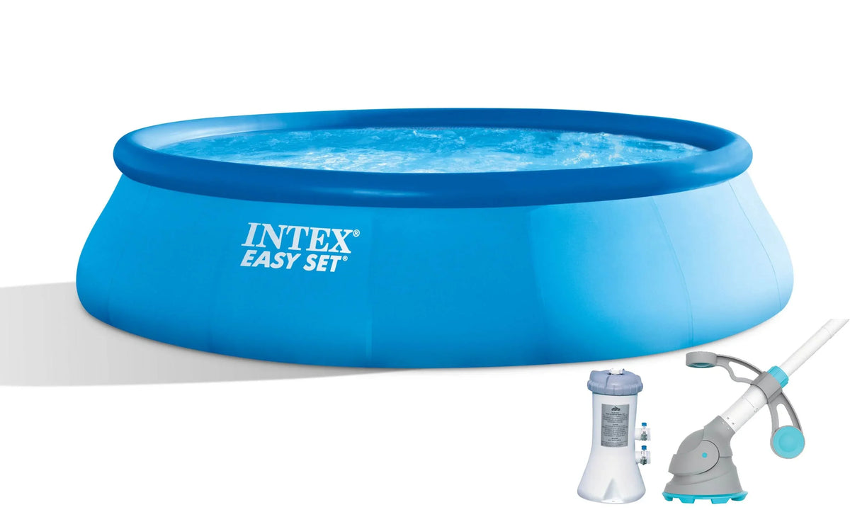 Intex Easy Set Inflatable Round Family Swimming Pool 15 ft x 42 in With Pump And Vacuum - 26165EH / AC11CBX