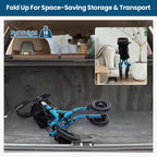Foldable Rolling Rollator Walker With Seat, 9.5 Inch Pneumatic Wheels