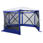 Ozark Trail Outdoor Camping Screen House, 11 ft x 10 ft x 88.5 in, 1 Room, Blue - 6 Hub