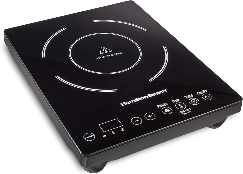 Portable Single Induction Cooktop Countertop Burner, 1800 Watts, 10 Temperature Settings, Black - 34104
