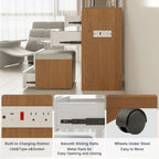 3-in-1 Vanity Desk Set With Flip-Top Lighted Mirror, Storage Stool And 15.7*19.7*31.5 Inches Table