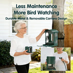 Humbirdy Smart Bird Feeder With Camera, 4K Ultra HD, Solar Powered, 2.4G/5G Wi-Fi