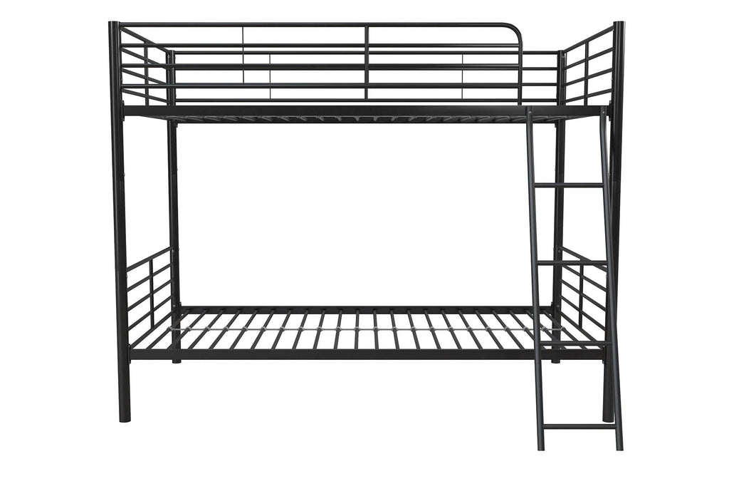 Mainstays Convertible Twin Over Twin Metal Bunk Bed - Black