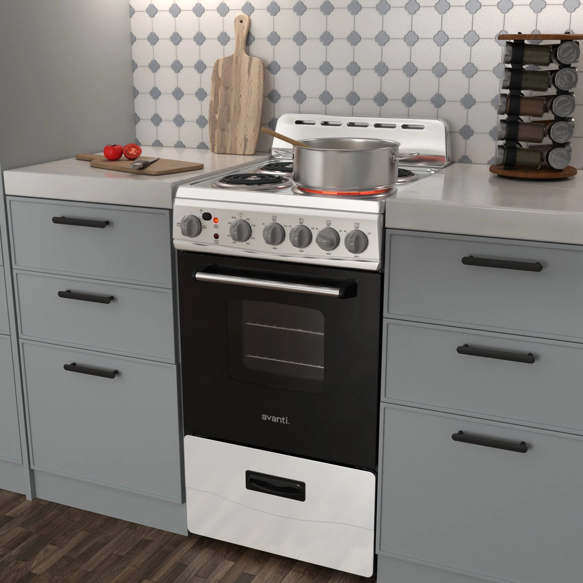 Avanti 20 Inch Freestanding Electric Range Oven, 2.1 Cu. Ft., Stainless Steel - ERU200P3S