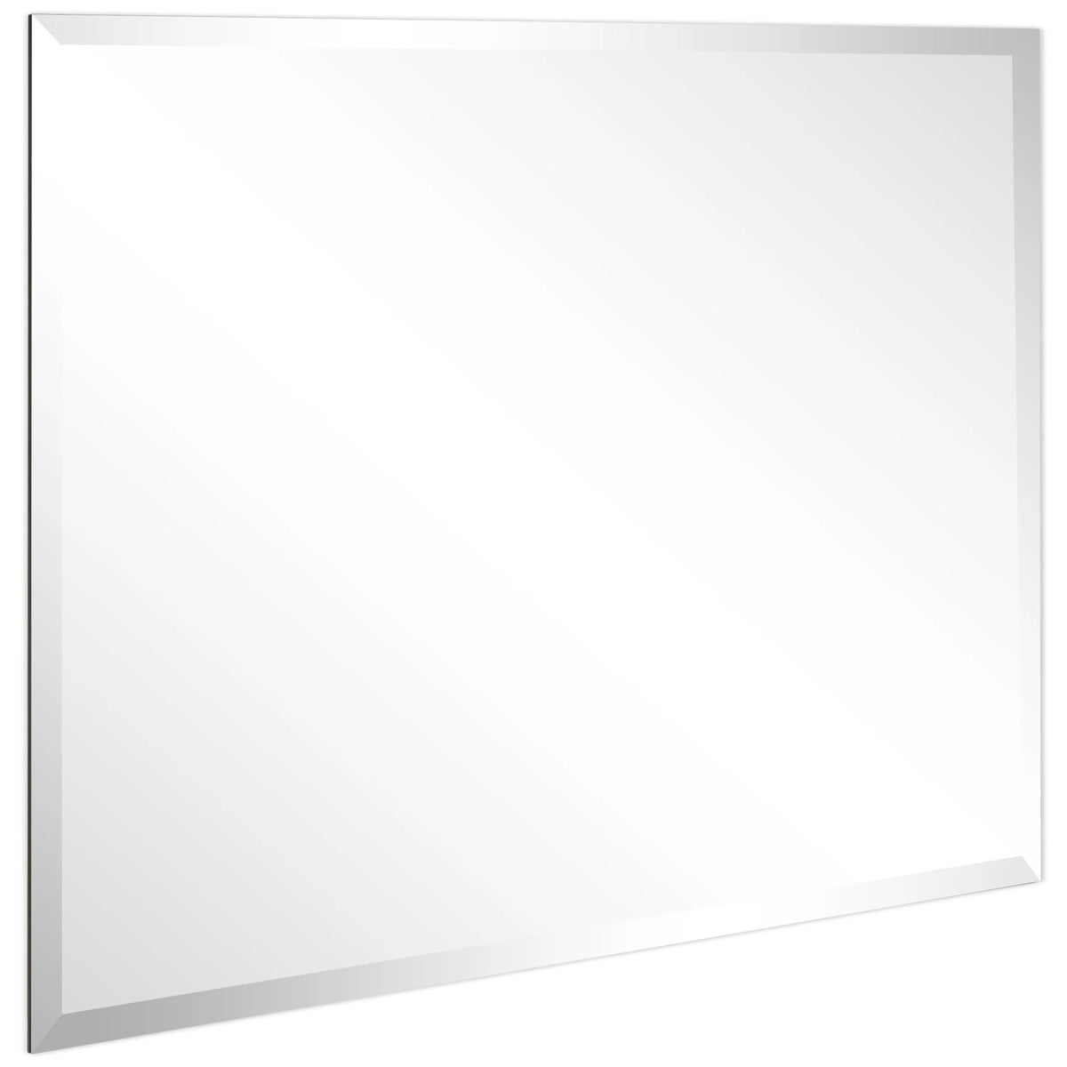 Frameless Beveled Prism Wall Mirror - Clear