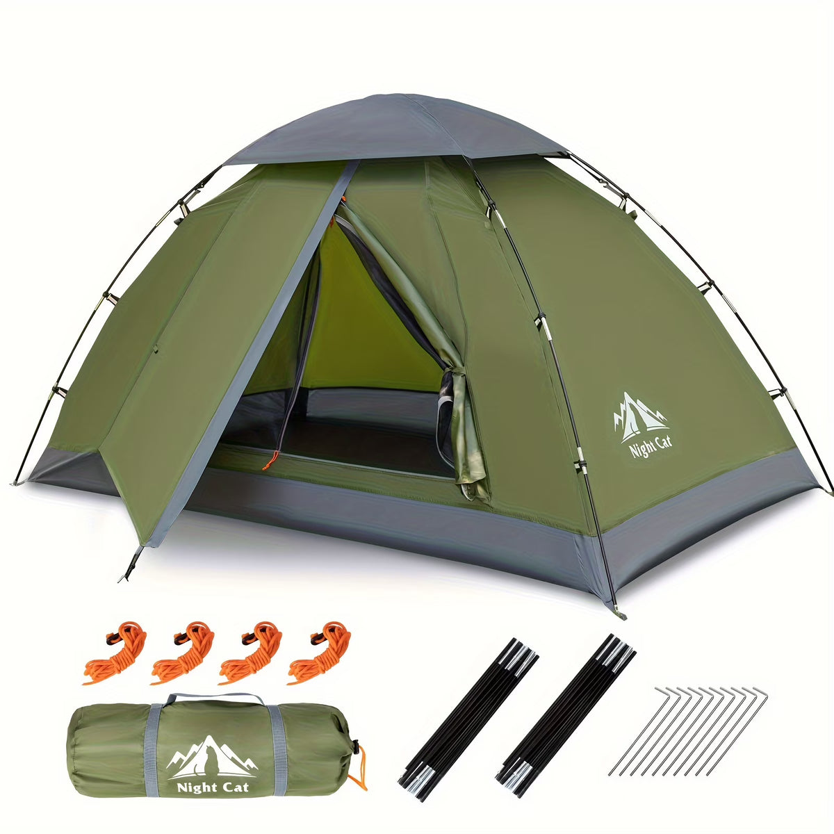 Kunkun E-commerce Backpacking Tent, 1 Person, Single-Size, Green