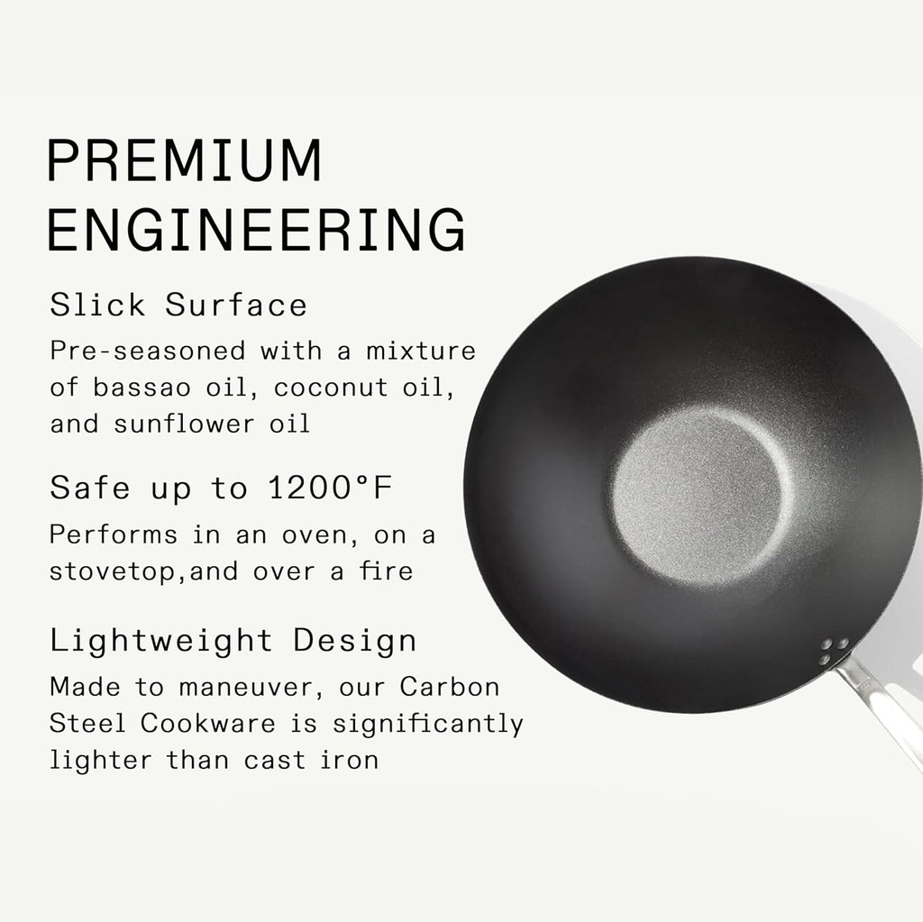 Made In Cookware 13in Seasoned Carbon Steel Wok - Sweden