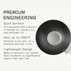 Made In Cookware 13in Seasoned Carbon Steel Wok - Sweden