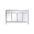 Bailey Street Home Mirrored Credenza, 36 Inches Tall, 15.75 Inches Wide, Antique Silver Finish - 779-Bel-5046497