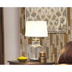 Ashley Furniture Table Lamp With Smoky Glass Base - L428034