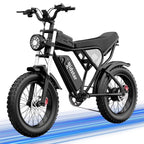 1500W Electric Mountain Bike 48V 20Ah, 20 inch Fat Tires, Shimano 7-Speed, Full Suspension - q20-1500w