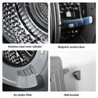 Portable Mini Clothes Dryer - White With Black Square Door