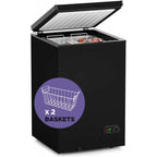 Northair Chest Freezer, 3.5 Cu Ft, 2 Removable Baskets, Black