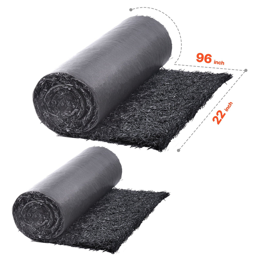 VEVOR Rubber Mulch Mat, 2 Rolls, 96 x 22 inch, Black - HJ6002