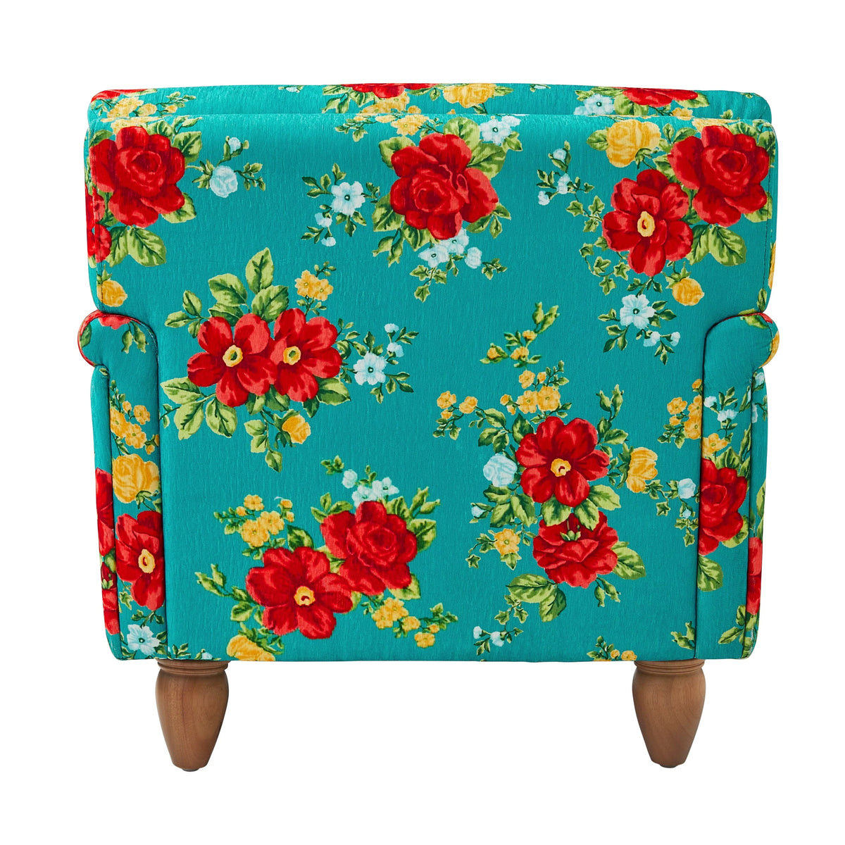 The Pioneer Woman Vintage Floral Low Back Fabric Accent Chair, Teal