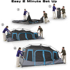Ozark Trail 10-Person Dark Rest Instant Cabin Tent, Gray - WMT-141078D