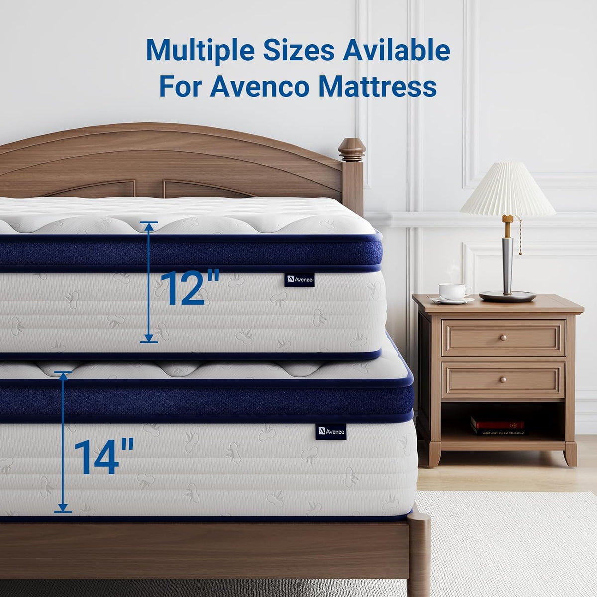 Avenco Queen Mattress, 10 Inch, Medium Plush Support With Individually Pocket Springs