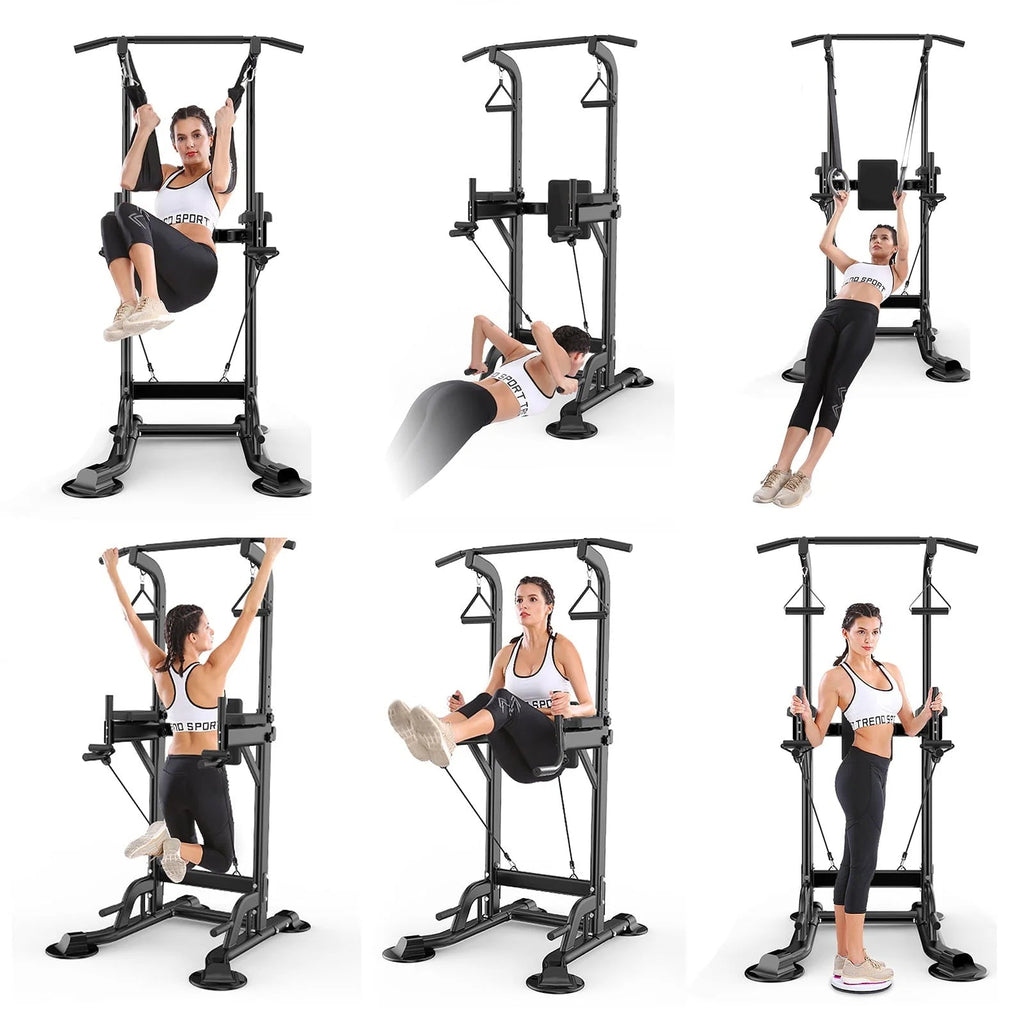 Tappio Power Tower Dip Bar Station Pull Up Bar Stand With Backrest, 400lb Capacity