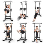 Tappio Power Tower Dip Bar Station Pull Up Bar Stand With Backrest, 400lb Capacity