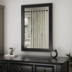 Rectangular Wall Mirror With Wood Frame, 18 x 26 in, 22 x 30 in, 24 x 36 in, or 40 x 26 in - Multiple Sizes