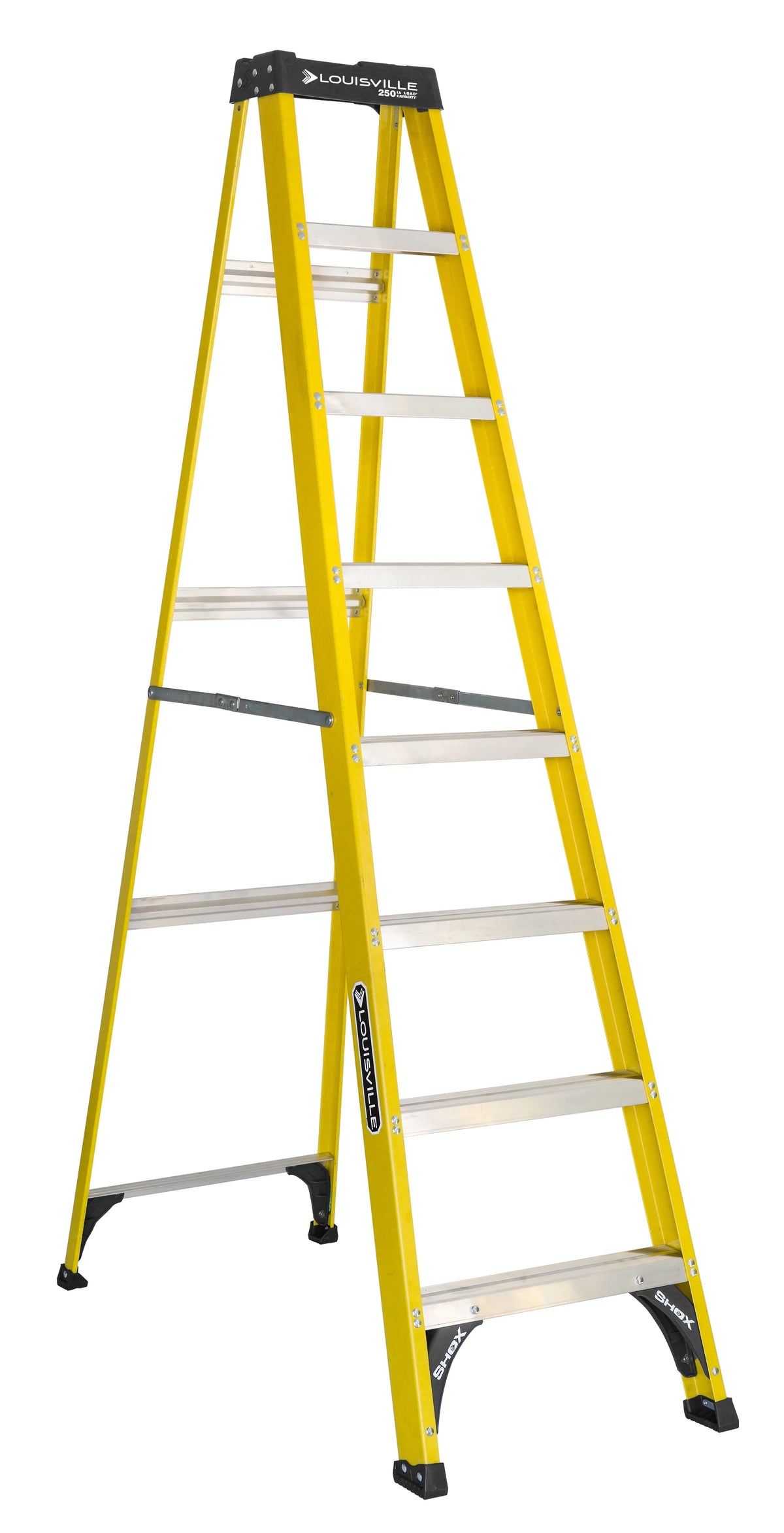 Louisville Ladder 8' Fiberglass Step Ladder, 12' Reach, 250 lbs Load Capacity - W-3118-08