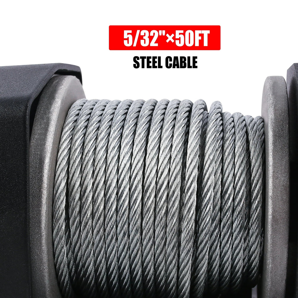 X-BULL 12V Electric Winch, 2500LBS/1134KGS Steel Cable, Wireless