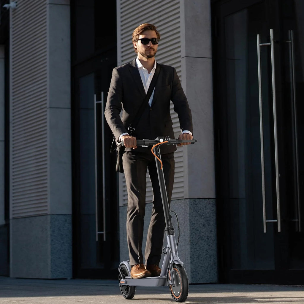 Electric Scooter With Solid Tires And Dual Braking - 350W/500W