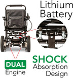 Comfy Go Folding Electric Power Wheelchair, 17.5 Seat Width