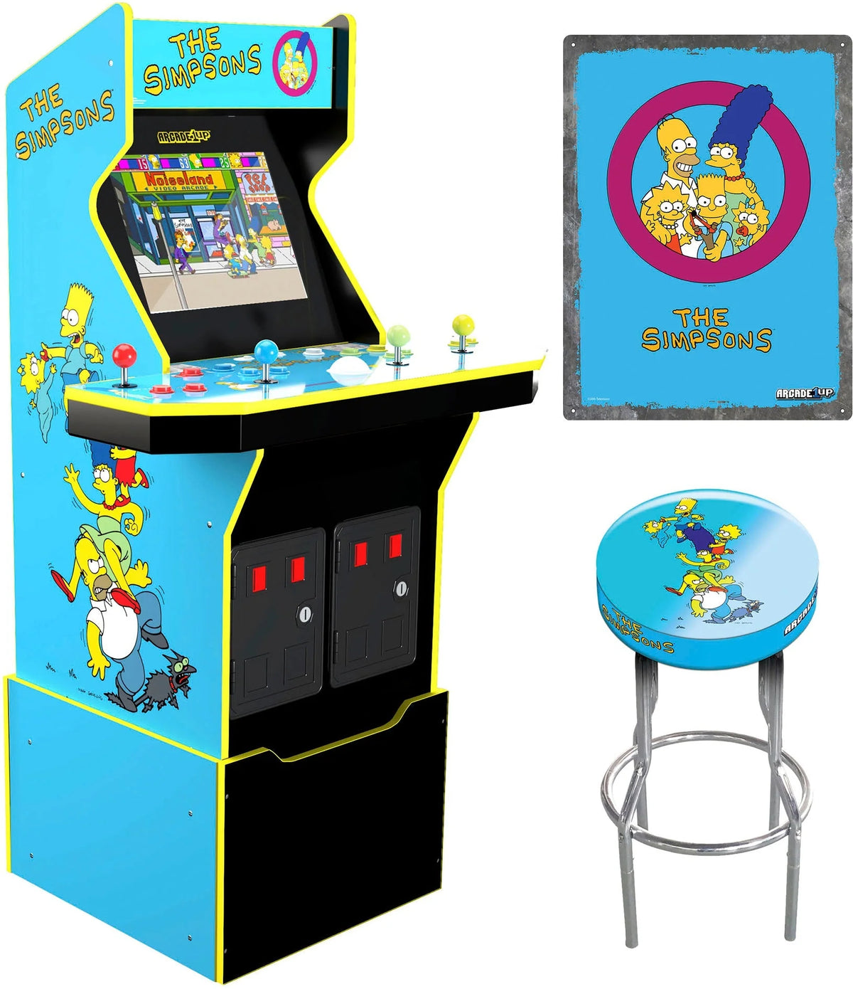 Arcade1Up The Simpsons 30th Edition Arcade With Stool And Tin - Multi