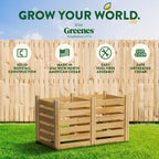 Greenes Fence Cedar Wood Composter 24 in x 24 in x 31 in, 77.3 Gal.
