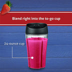 Oster Pro 1200 Blender With 24-Oz Smoothie Cup And Glass Jar - Brushed Nickel