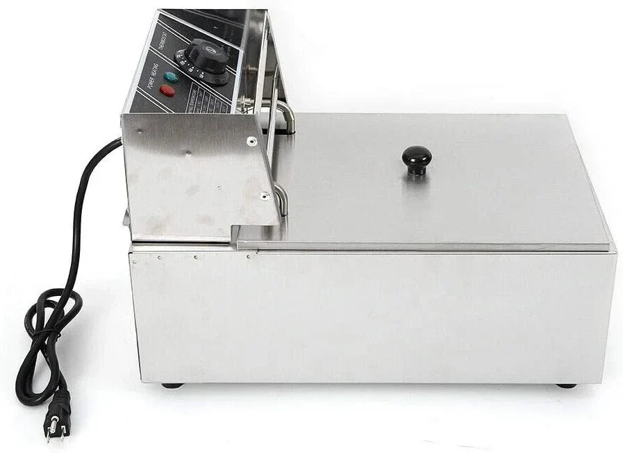 FETCOI Electric Countertop Deep Fryer, 1700W 6L Stainless Steel - Single Tank