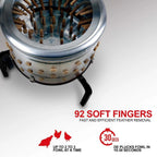 1 HP Electric Chicken Plucker, Stainless Steel, 120VAC, 800W, 280 RPM, 20-Inch Drum, 92 Soft Fingers