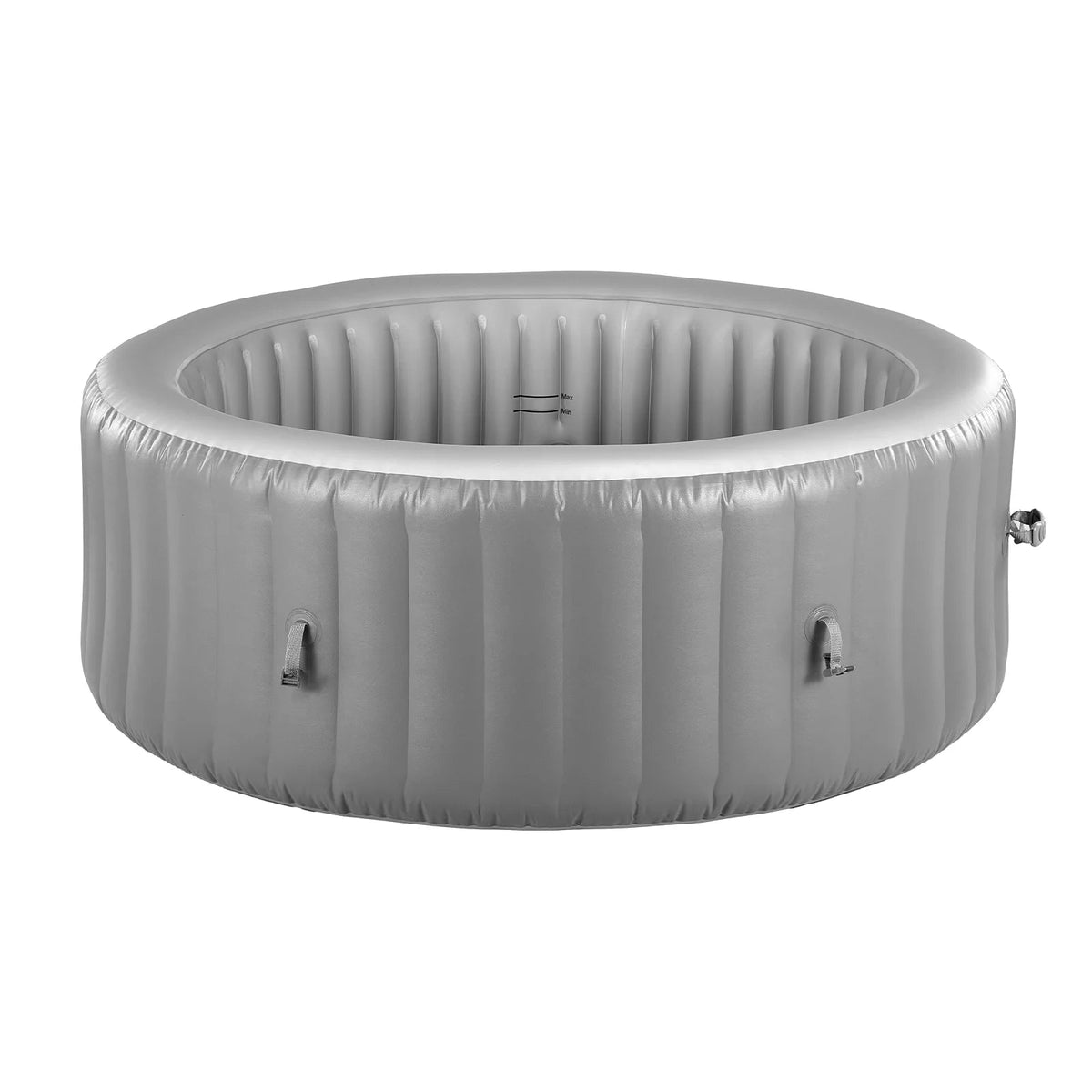 KFFKFF Inflatable Hot Tub, 4-6 Person, 81.9 x 26 in, 130 Jets, PVC, Grey - KSW0018