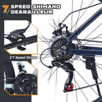 Men's 27.5 in Mountain Bike - 21-Speed Aluminum Alloy Frame, Front Suspension, Double Disc Brakes
