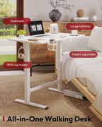 SANODESK Mobile Standing Desk With Gas-Spring Lift - 32x20, 40x24, Or 48x24 One-Piece Desktop