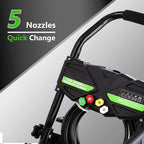 Gas Pressure Washer 4200 PSI 4.0 GPM, 212CC Engine, 5 Nozzles, 25ft Hose, 0.5Gal Soap Tank - 20FT x 1/4 Black
