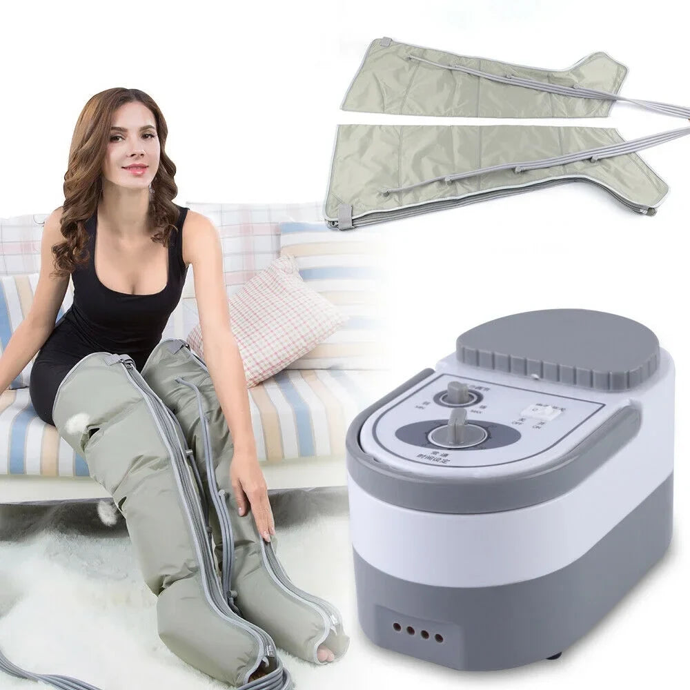 Anqidi Air Compression Foot And Leg Massager With Inflator Pump And Widening Bar