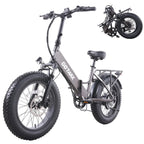 GOTRAX F3 500W Folding Fat Tire Electric Bike, 20in x 4in Tires, 20 MPH, 60 Mile Range - F3