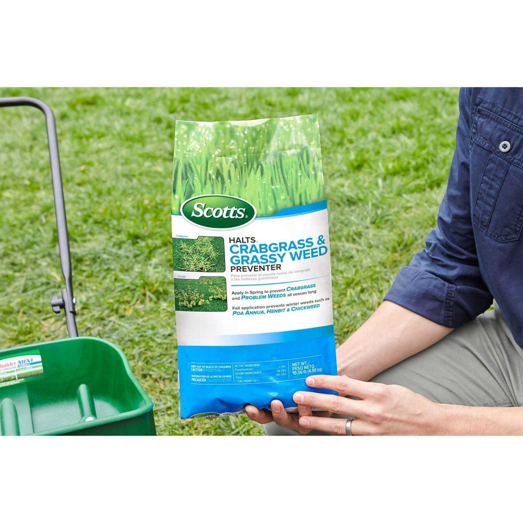 Scotts Halts Crabgrass & Grassy Weed Preventer - 2 x 10.06 lb Bags, 10,000 sq ft