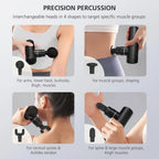 Comfier Mini Deep Tissue Massage Gun With 4 Heads And USB Charging