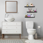 Floating Engineered Wood Wall Shelves, Set Of 3, 23.75 in x 9.25 in