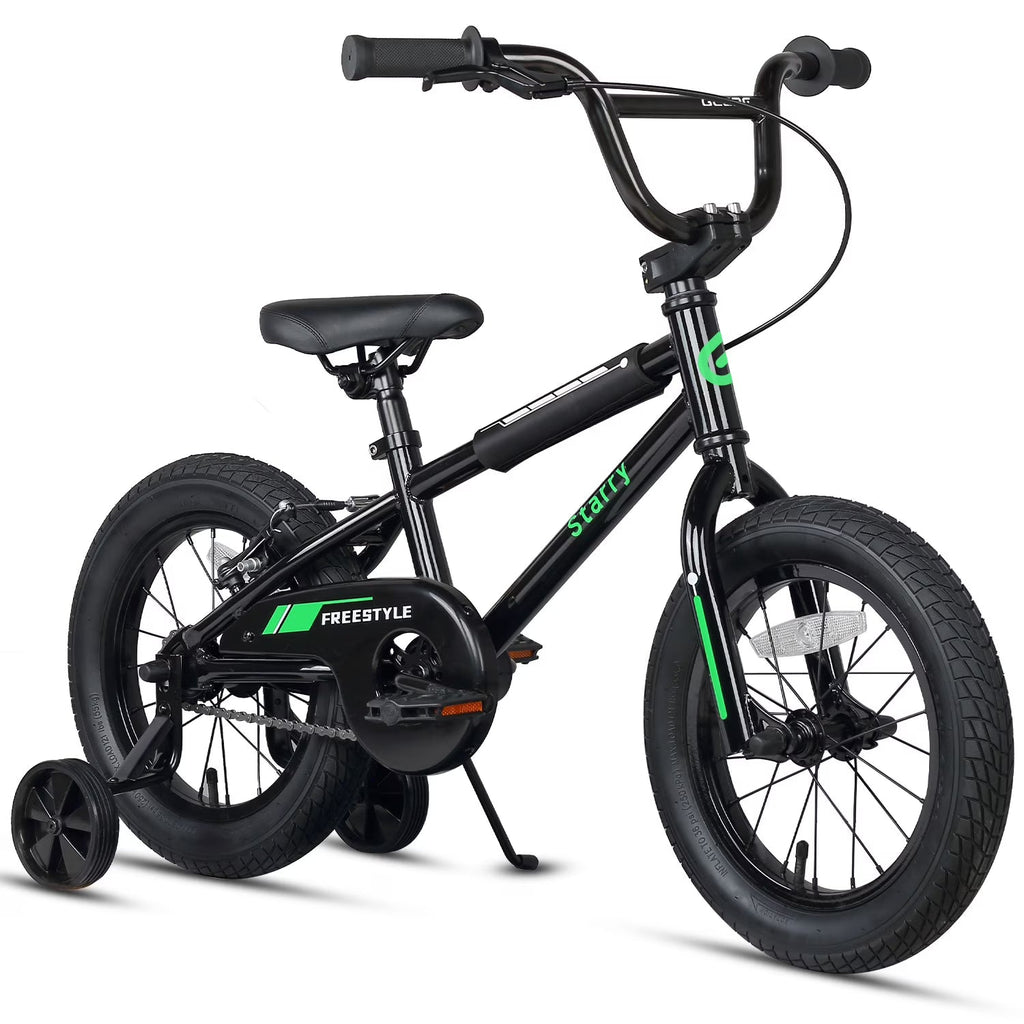 Glerc Kids BMX Style Bicycle 14 Inch Blue With Training Wheels And Coaster Brake