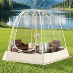 TABU Pop Up Bubble Sports Tent, Clear, 10 x 10 ft, 6-7 People