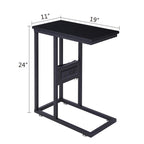 C-Shaped Sofa Side Tables, Set of 2, 11" D x 19" W x 24" H