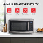 TOSHIBA 4-in-1 Countertop Microwave Oven, 1.5 Cu Ft, 1000W, Silver - ML-EC42P(SS)