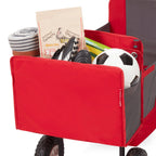Radio Flyer 3-in-1 All-Terrain EZ Fold Wagon With Canopy, Red And Gray, Air Tires