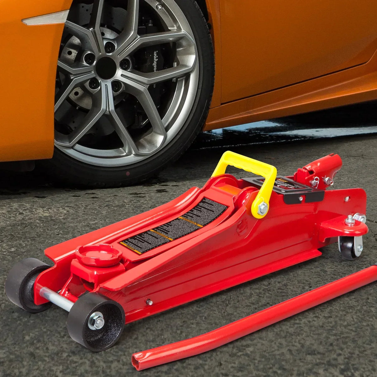 Big Red 2.5 Ton Hydraulic Low Profile Trolley Floor Jack, Red - W8255