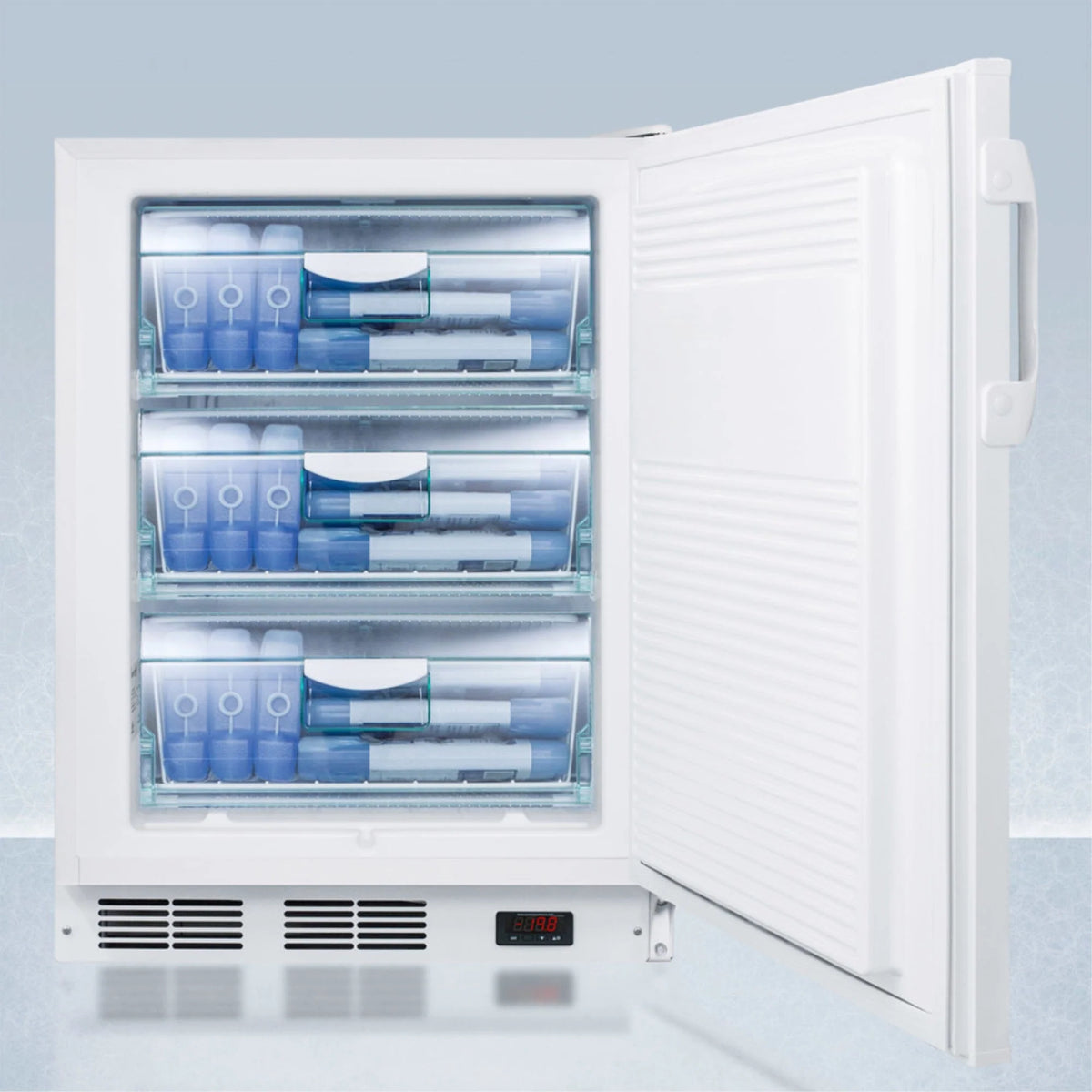 ADA Compliant 24 in Wide Built-In All-Freezer With Manual Defrost, Lock And -25C Capability